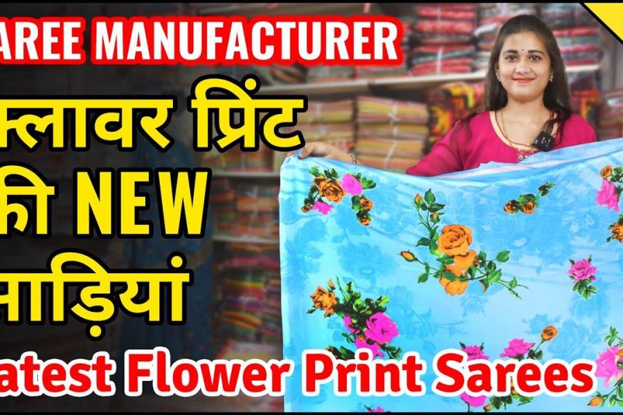 Latest Flower Print Sarees