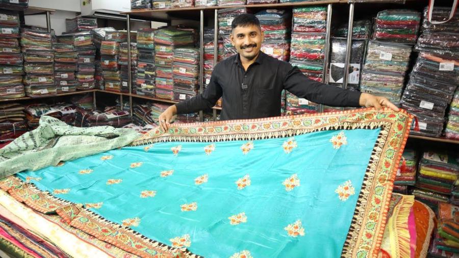 SOLUTION INDER SILK MILLS Saree Wholesale Saree market in Surat